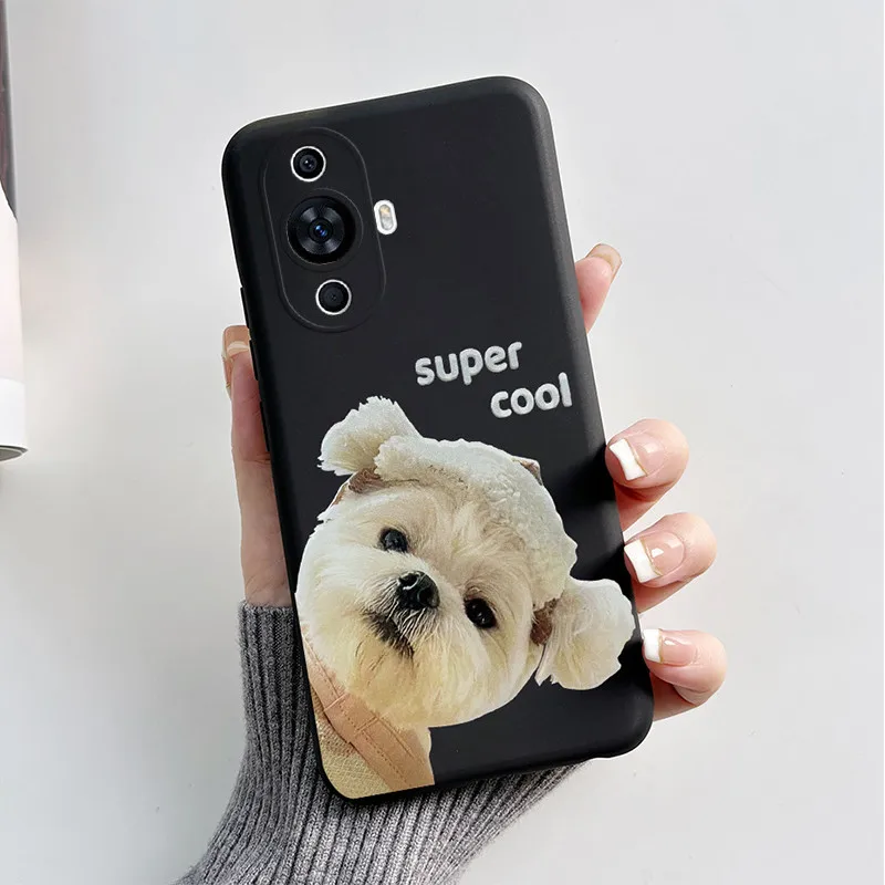 Cute Cat & Puppy Dog Soft Silicone Phone Case - Cartoon Design Cover for 6.7 and 6.78 Smartphones
