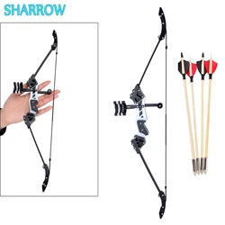Mini Triangle Compound Bow Archery Bow Toy Mini Recurve Bow for Outdoor Indoor Creativity Adult Bow and Arrow Target Pulley Bow