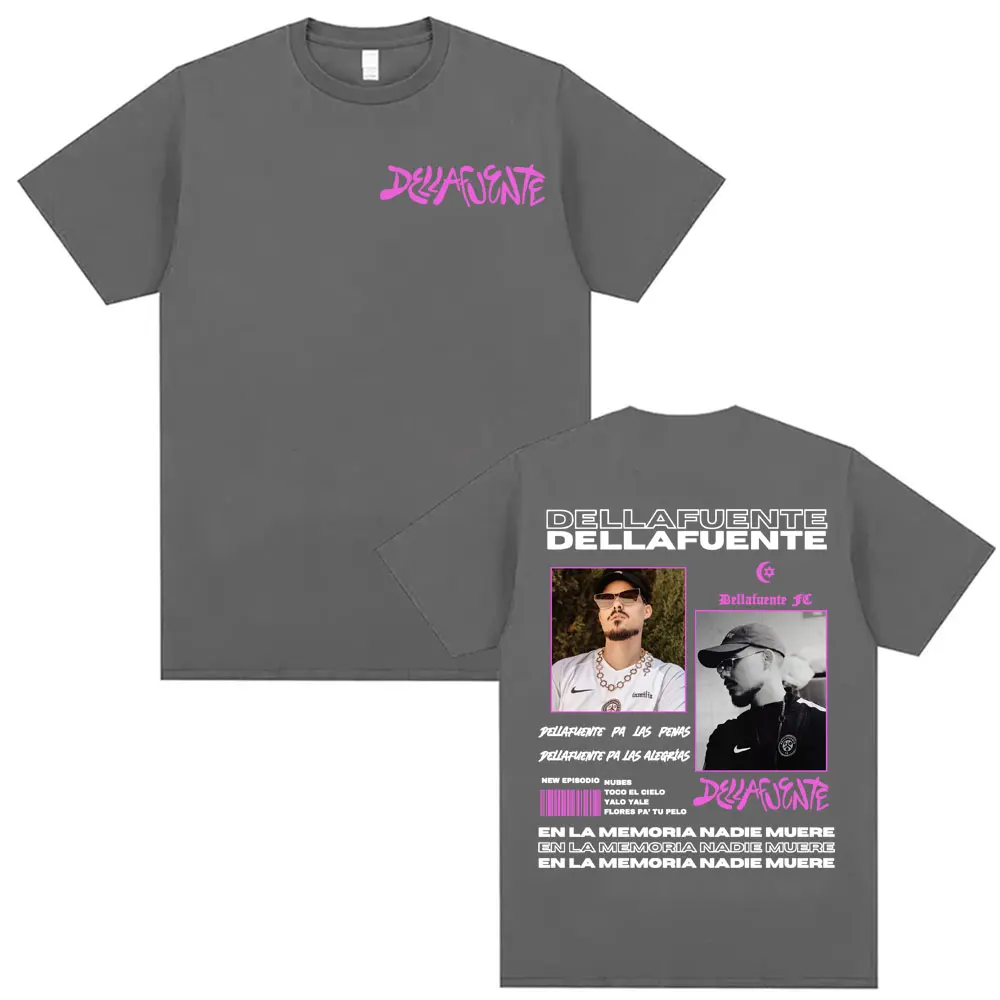 Rapper Dellafuente Tour Cover Graphic T Shirts Men's Clothing Harajuku Hip Hop Punk Oversized T Shirt Casual 100% Cotton T-shirt 3