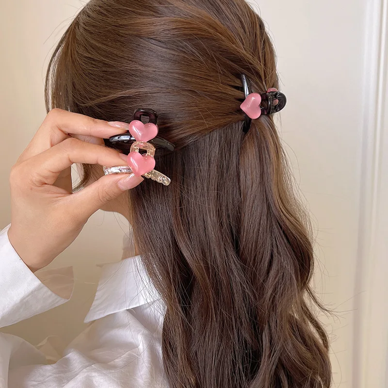 Letter Hair Clips For Women Girls Mini Clamps Hair Claw Clip Barrettes Crab 2Pcs/Pack