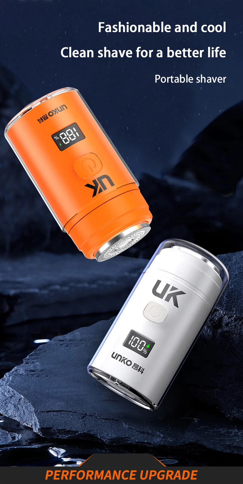 Elektrisch scheerapparaat voor heren waterdicht met led display_voghion.com