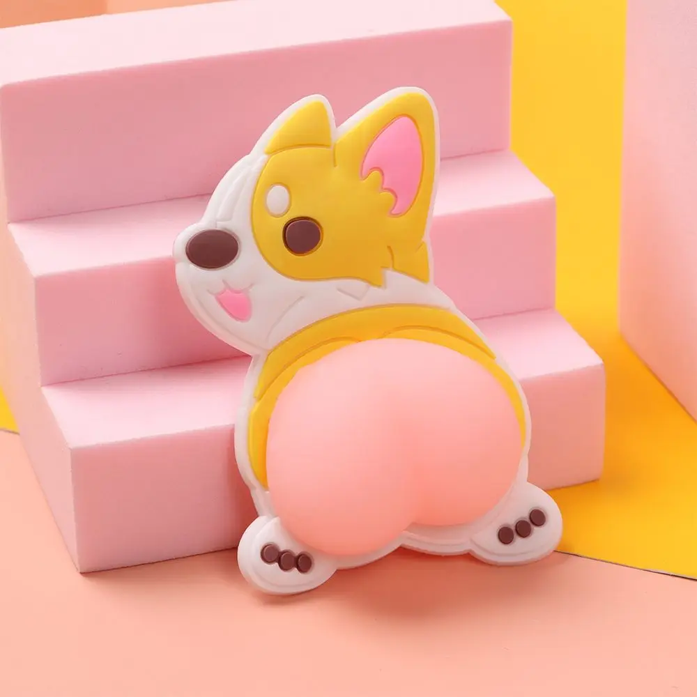 Anti-collision Stickers 1Pair Cartoon Cute Animal 3D Silicone Butt Door Stop Refrigerator Anti-scratch Phone Decoration For Gift door stopper,silicone door stopper,door stopper bumpers,silicone door sticker