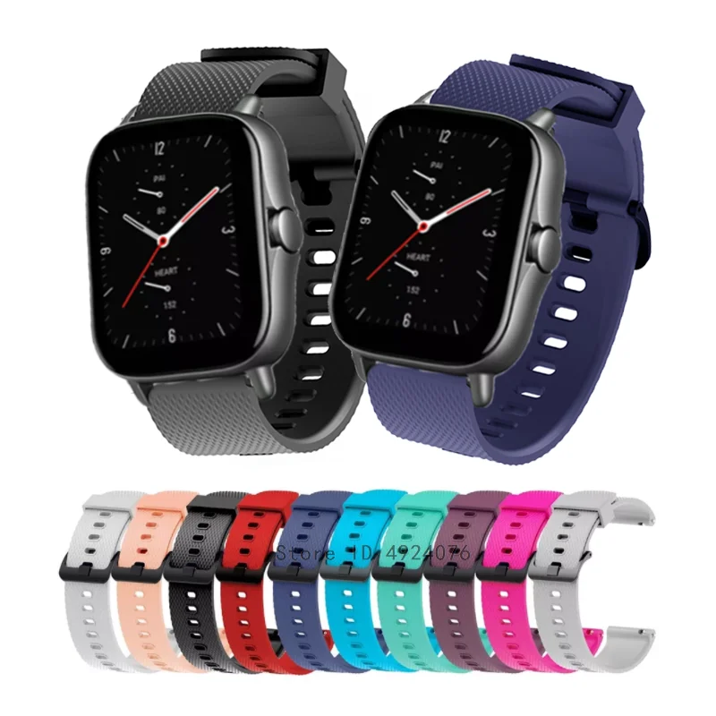 

Силиконовый ремешок AKBNSTED для Xiaomi Huami Amazfit Bip/GTS 2/POP/Garmin Forerunner 245/245M/Vivoactive 3/Venu Watch, 20 мм