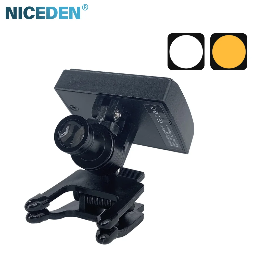 2023Newest Dental 5W Wireless LED Headlight With Clip Portable Binocular Light For Dentist Loupe Lab Medical Magnifier_voghion.com