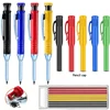 Solid Carpenter Pencils with 9Pcs 2.8mm Refills Deep Hole Mechanical Pencil Marker Construction Pencils with Built in Sharpener 1