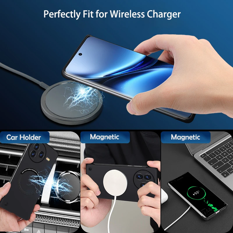 Luxury Ultra Slim Magnetic Frameless Solid Color Shockproof Phone Case