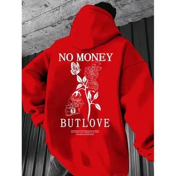 2025 الخريف والربيع أزياء زوجين عالية الجودة هوديي فضفاض الرجال المطبوعة إلكتروني مطبوعة الصوف العرق 4