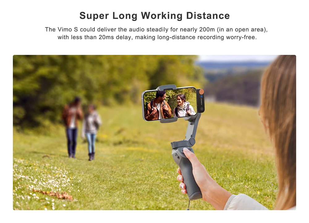 Vimo S 2.4G Wireless Lavalier Microphone Compact Lapel Microphone With Charging