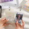 Glittery PVC 3inch Card Holders Student Campus Card Protect Cover 4pc Card Space With Keyring 3