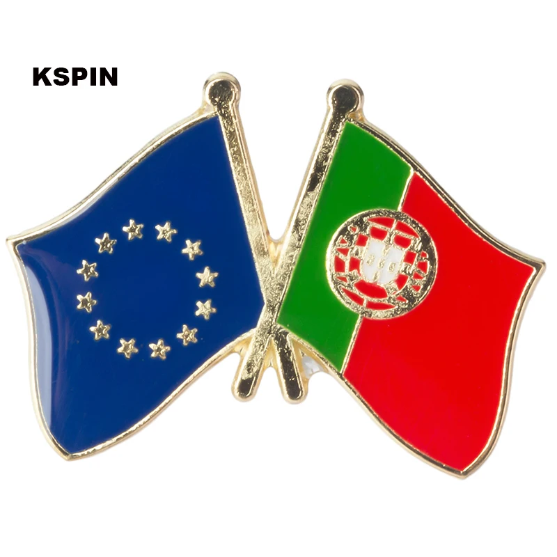 

EU & Portugal Flag Badge Flag Laple Pin Badges Flag Brooch