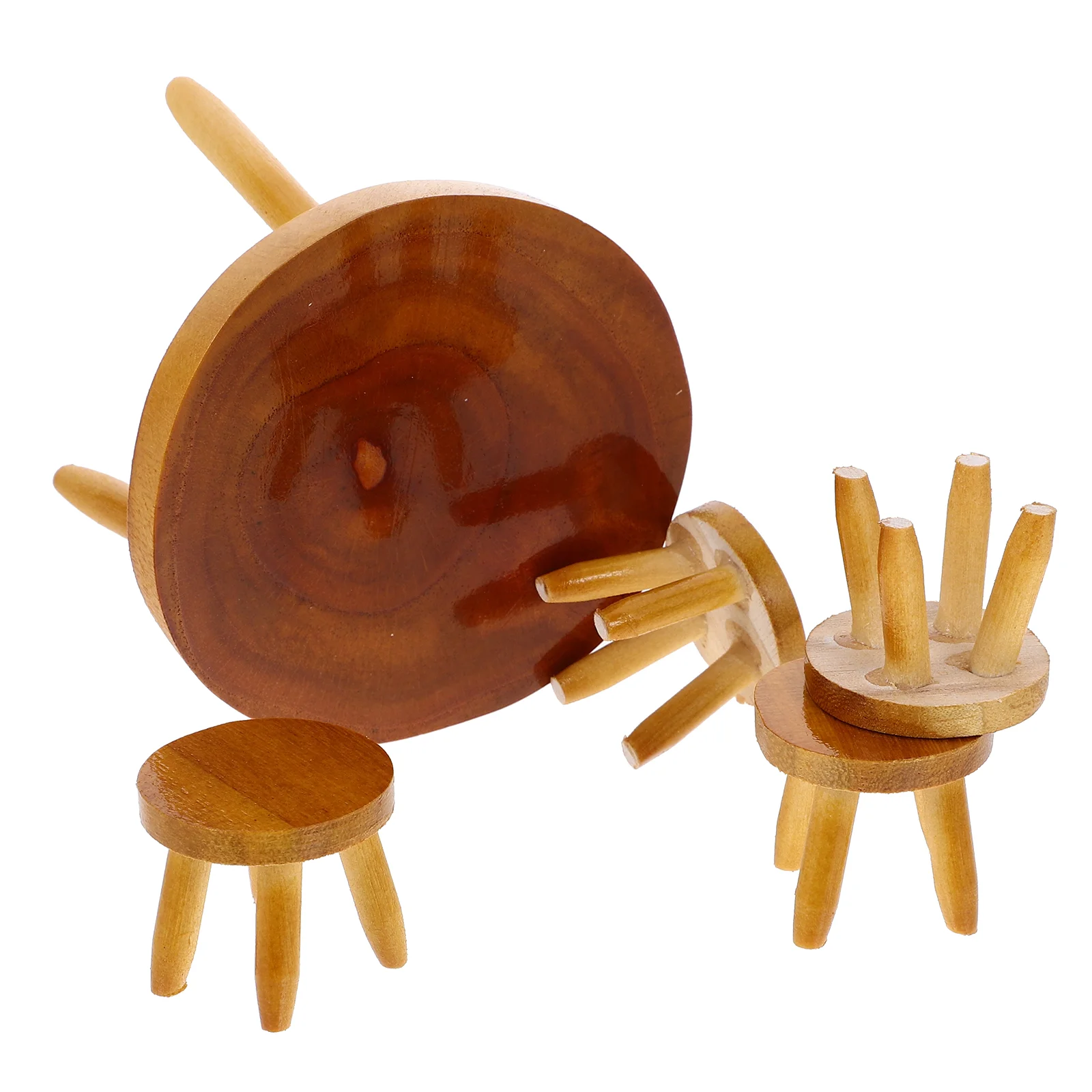 

1 Set Dolls House Furniture Dolls Dining Room Table Chair Set Miniature Furniture Model