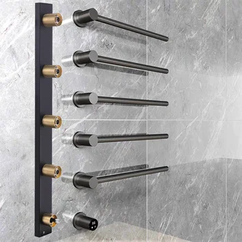 ราวแขวนผ้าเช็ดตัวไฟฟ้าอัจฉริยะ เครื่องอบผ้าเช็ดตัวในห้องน้ําอัจฉริยะ ระบบควบคุมอุณหภูมิที่ซ่อนอยู่และตัวจับเวลา เครื่องอุ่นผ้าเช็ดตัว 5 เสา 1