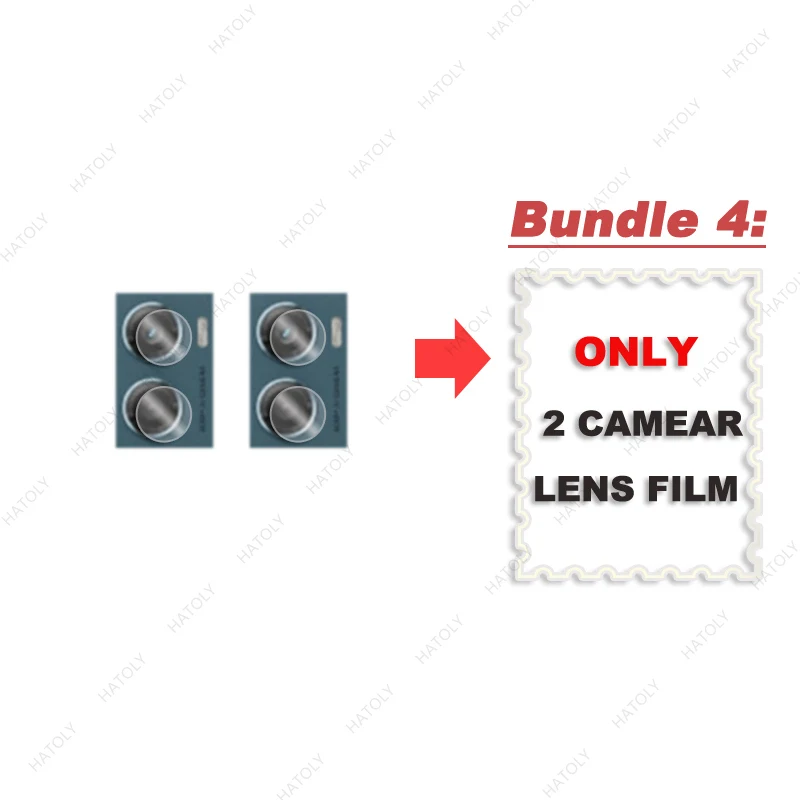 4PCS HD Clear Glass Screen and Camera Lens Protector Set