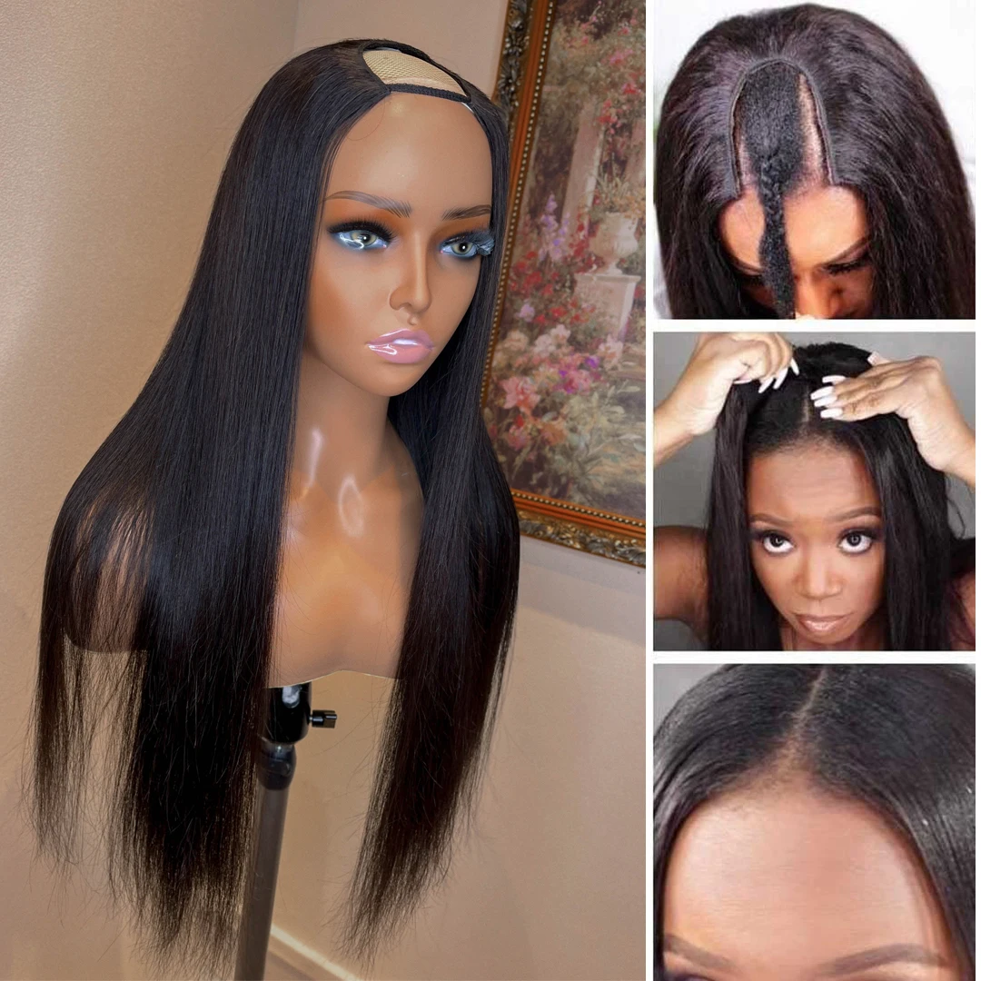 Straight U Part Wig Human Hair Brazilian Virgin Hair Glueless Human Hair U Part Wigs No Sew In Straight U Part Wig Human Hair Brazilian Virgin Hair Glueless Human Hair U Part Wigs No Sew In