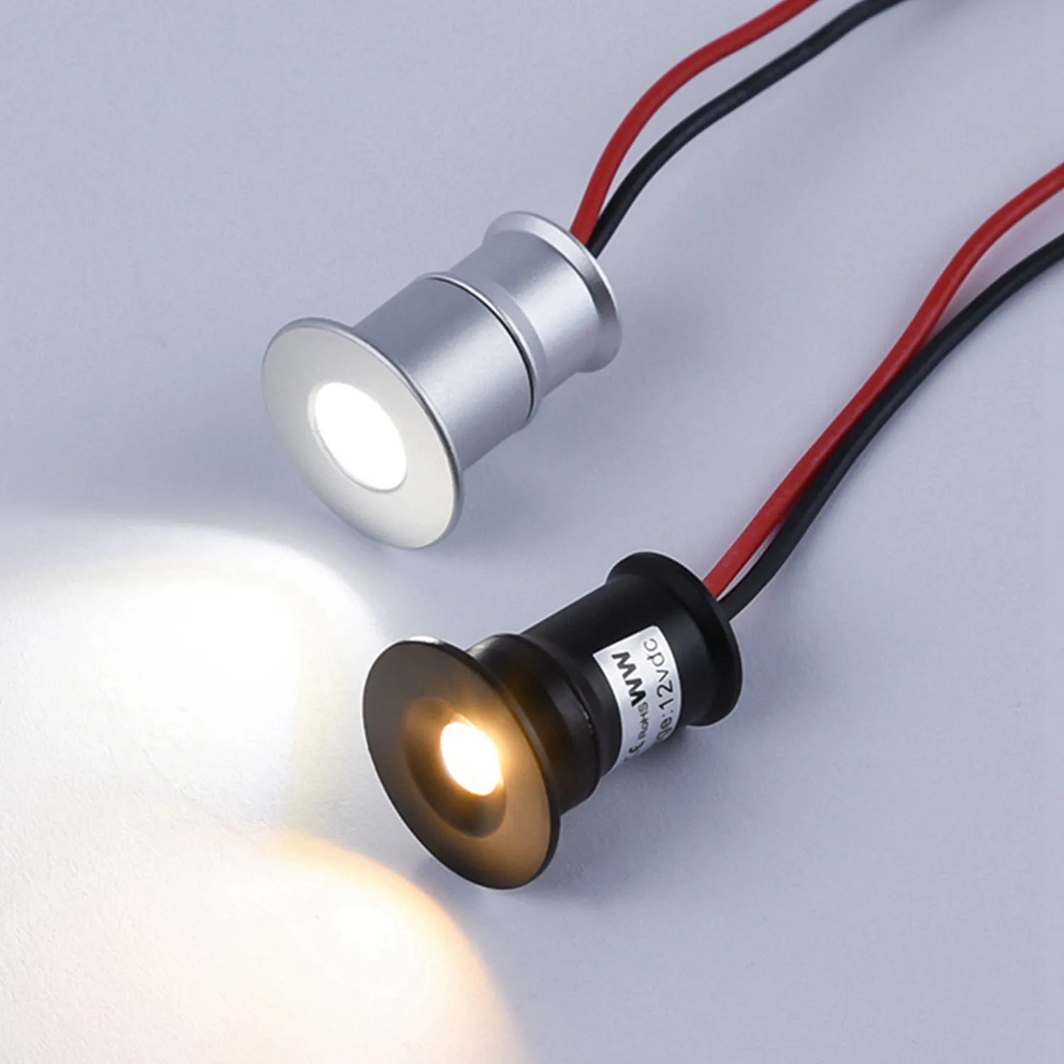 LED Spotlight Mini LED Spotlight Recessed Downlight Dimmable Ceiling Lamp Showcase Display Lighting 1W DC12V 15mm Cutout IP65 led spotlight