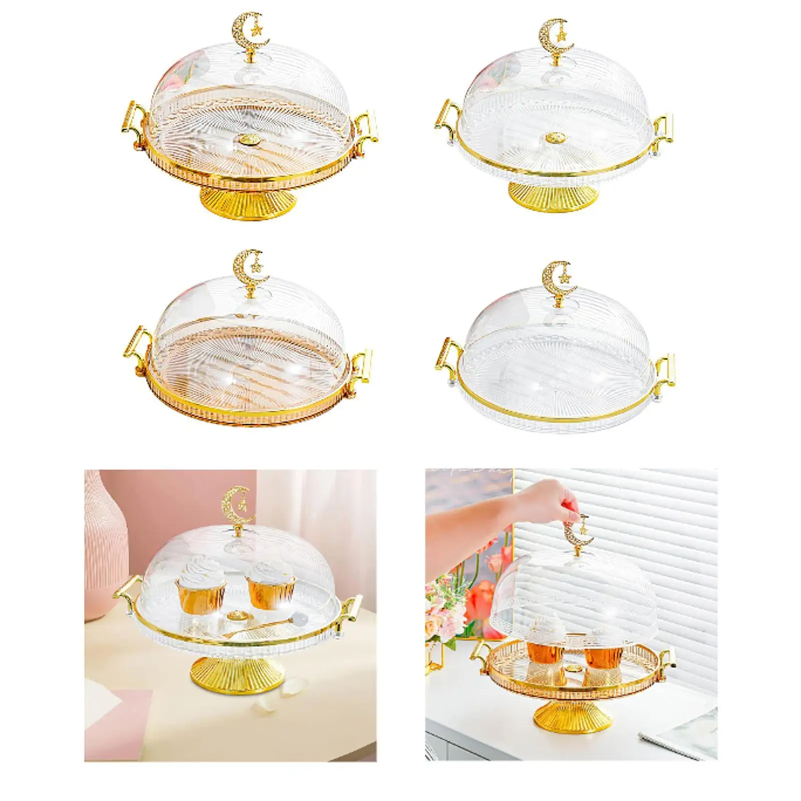 Cake stand Cake stand Decorative Kitchen platter Tabletop serveware Desert serving plate for Candy dessert snacks Cupcake Cheesecake
