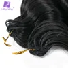 Pre Separated Crochet Braids Human Hair Extensions Deep Wave Burmese Remy Hair Bundles With Loop Knotless For Braiding Curly 5