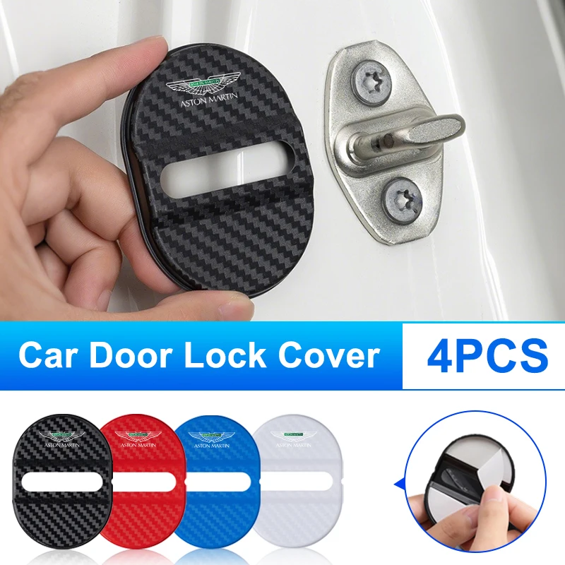 Aston Martin Deurslot Cover - Rode uitvoering detailopname