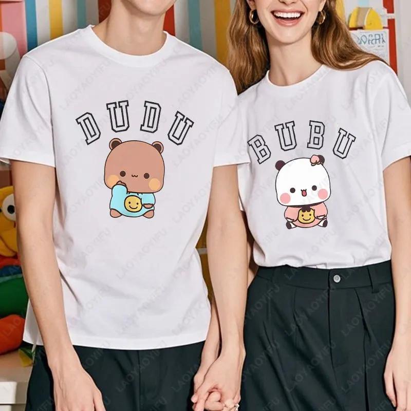 Kawaii Panda Bear Graphic Cotton T-Shirts – Cute Cartoon Summer Tees