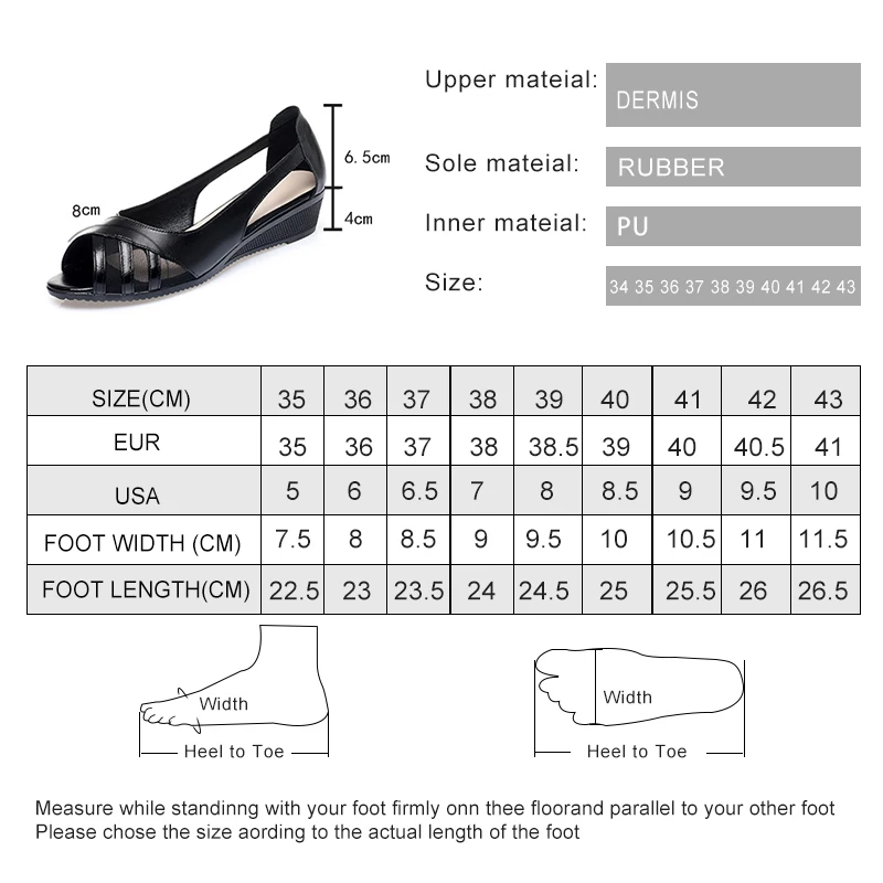 DIMANYU Fish Mouth Sandals Women's Non-slip 2024 Summer New Genuine Leather Female Sandals Large Size Mom Sandals
