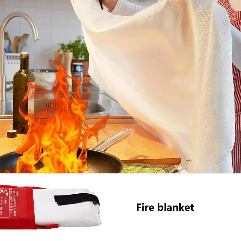 Fire Blanket Emergency Fiberglass Cloth Survival Fire Extinguisher