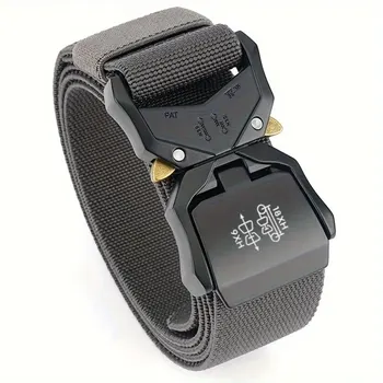 New Outdoors Belt Buckle Quick Release Elastic Belt Casual Tooling Training Belt Men's Trousers Belt 1