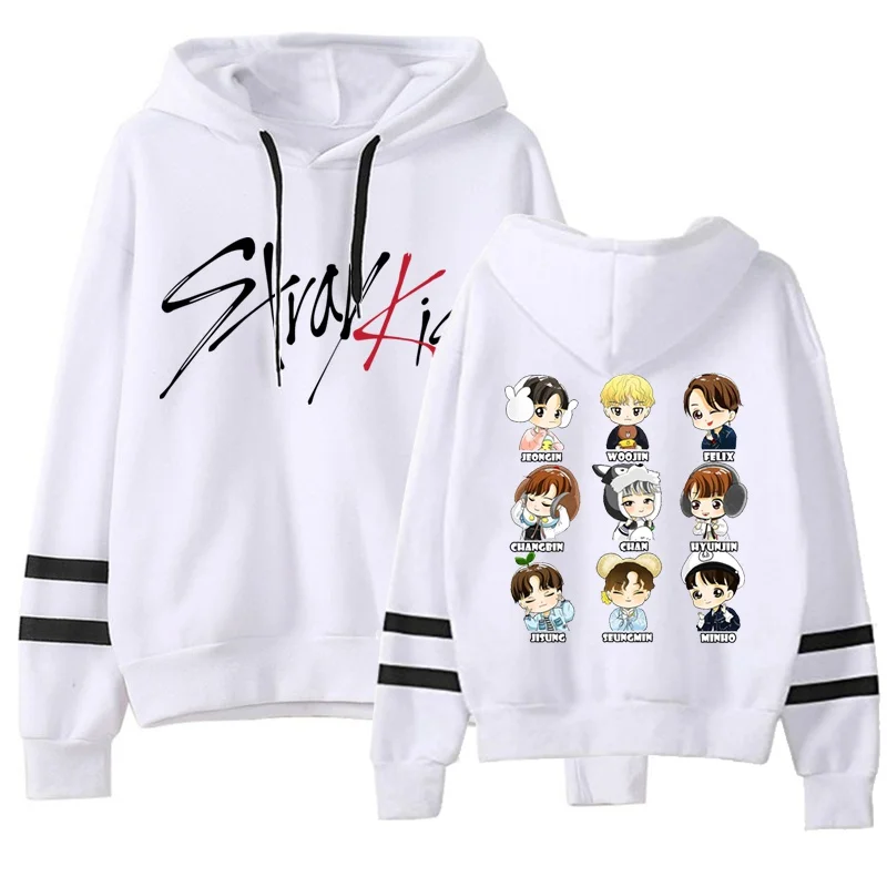 

Аниме толстовки для женщин/мужчин Модный Полосатый пуловер с капюшоном Повседневная Уличная Толстовка с длинным рукавом