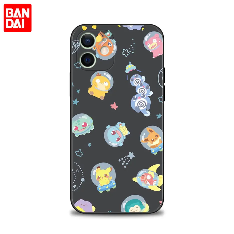 cool iphone 12 pro max cases Cartoon Pokemon Pikachu Family Phone Case for iPhone 13 11 12 Pro Max XR X 8 7 6 6S Plus XS 13mini SE 5 5S 12mini Silicone Cover cute iphone 12 pro max cases