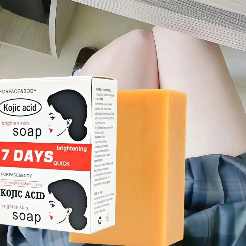 Kojic Acid Soap for Dark Spots & Glow-Whitening Even Tone Acne Care-Safe & Natural kojic acid soap