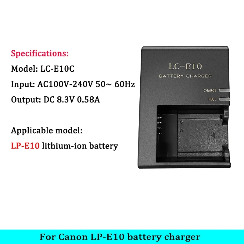 LC E10C LC-E10C LC-E10E LC E10E Battery Charger for Canon LC E10C LC-E10C LC-E10E LC E10E Battery Charger for Canon