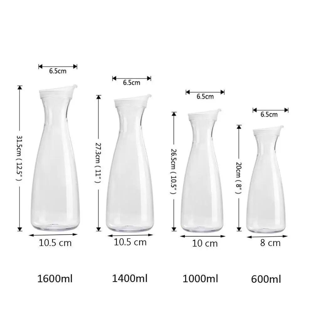 Description Picture 3 of itemFall Resistance Large Capacity With Lid Transparent Bar Supplies Tea Jug Juice Pitcher Lemonade Jar Water Bottle Water  Carafe