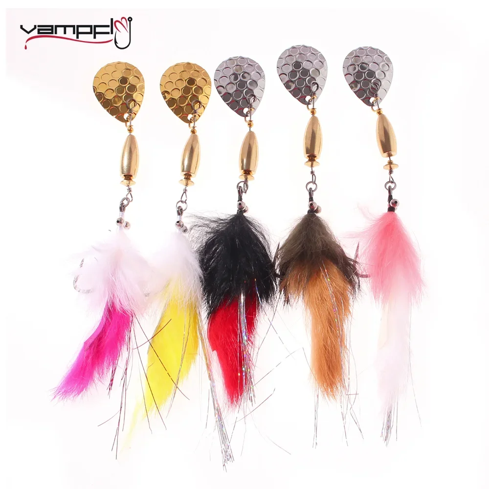 Vampfly 1pc/5pcs Hare Zonker Streamer Fly Metal Sequin Lure