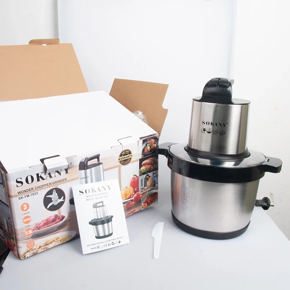 Food Chopper, 6.5L Food Processor 1500W Electric Meat Grinder, for Kitchen, Vegetable, Onion, Garlic, Salad, Baby Food, Nuts 5