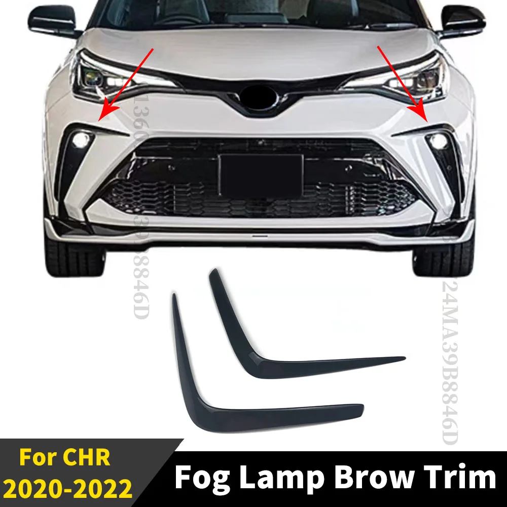 

Extension Wide Body Kit Accessories Sticker Sport Facelift Cover For TOYOTA C-HR CHR Front Splitter Fog Lamp Brow Trim 2020-2022