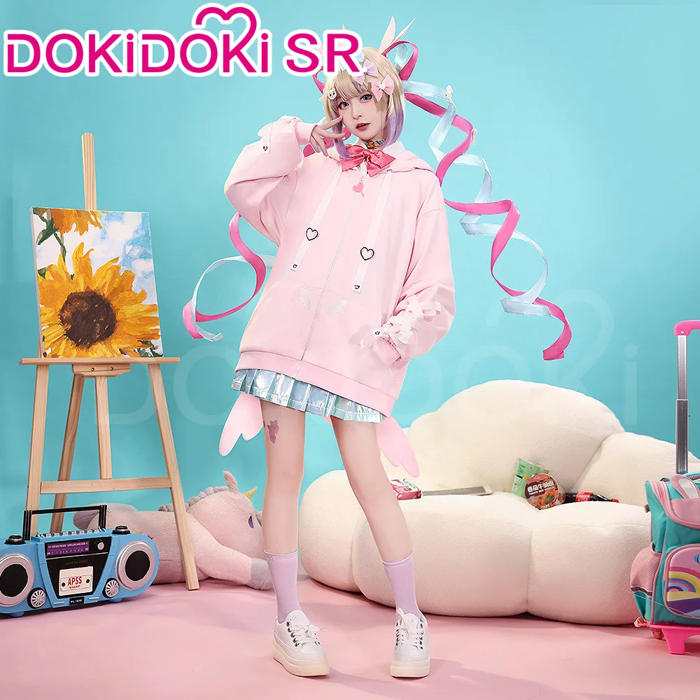KAngel Cospaly Costume Game Needy Streamer Overload DokiDoki-SR Women Cute Costume KAngel Pink Hoodie Casual Wear Christmas - AliExpress