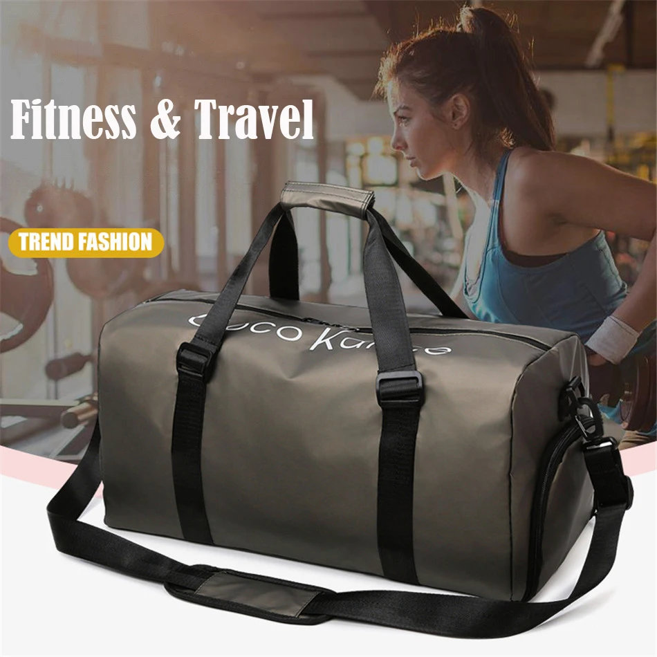 

Fitness Bag Large Capacity Waterproof Short Distance Luggage Bag Dry Wet Separation Yoga Gym Sports Handbags With Shoes Pokcet