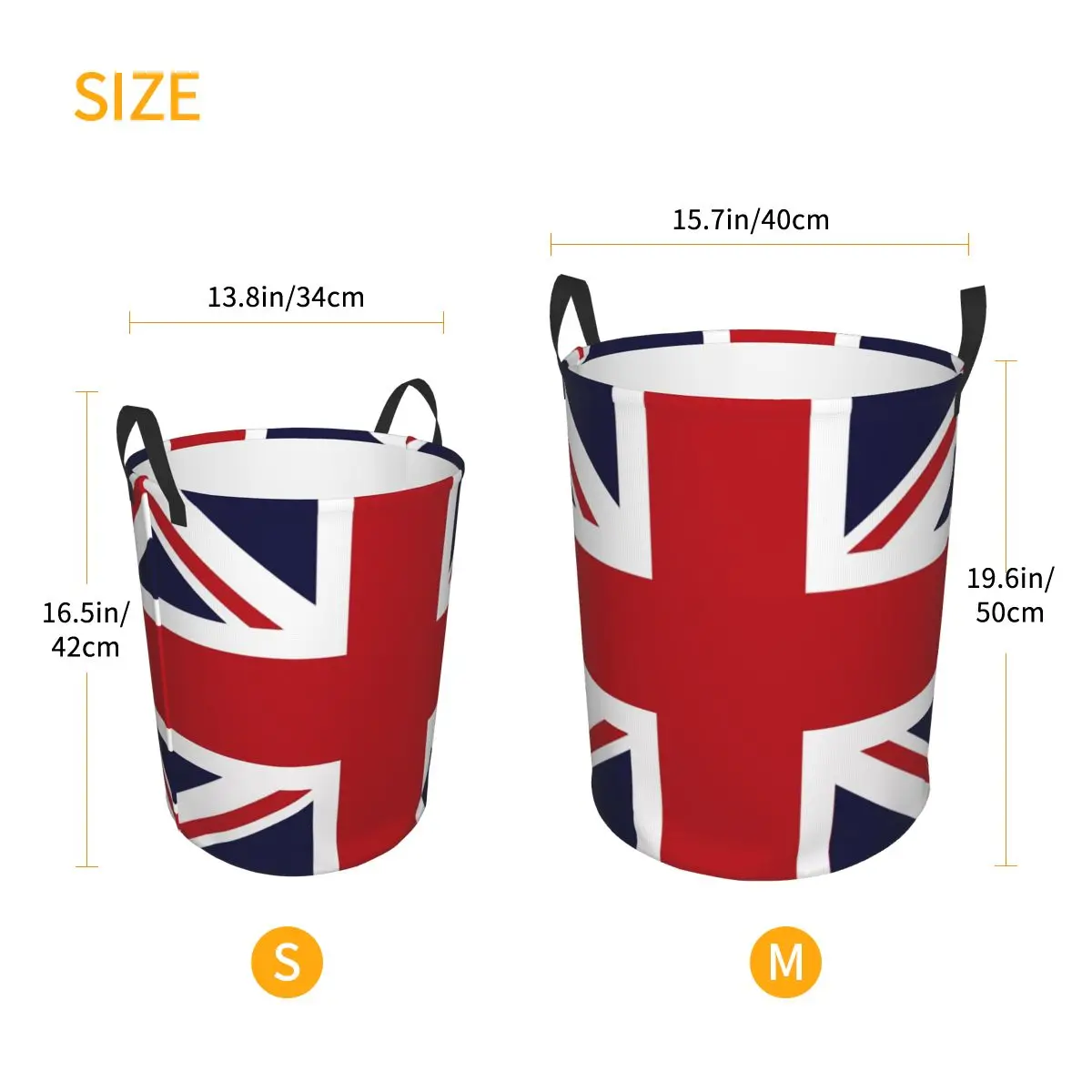 Union Jack Flag Of The UK Laundry Basket Collapsible United Kingdom British Baby Hamper for Nursery Toys Organizer Storage Bins 6