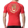 Lion Print Compression Shirts for Men Gym Workout Undershirt Baselayers Athletic Quick Dry Tshirts Tees Short Sleeve Rash Guard 6