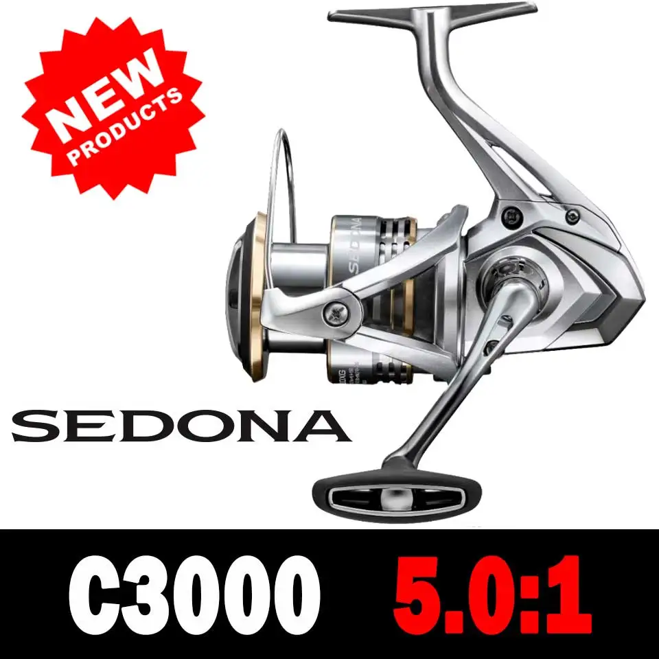 2023 SHIMANO Spinning Fishing Reel SEDONA 5.0:1/6.2:1/4.7:1 Ratio 3+1BB  HAGANE GEAR 3-11KG Power 1000-C5000XG