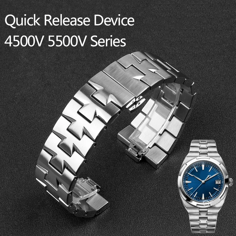 solid-stainless-steel-watchband-for-series-4500v-5500v-convex-24-7mm-24-8mm-male-quick-release-device-watch-chain-strap-bracelet