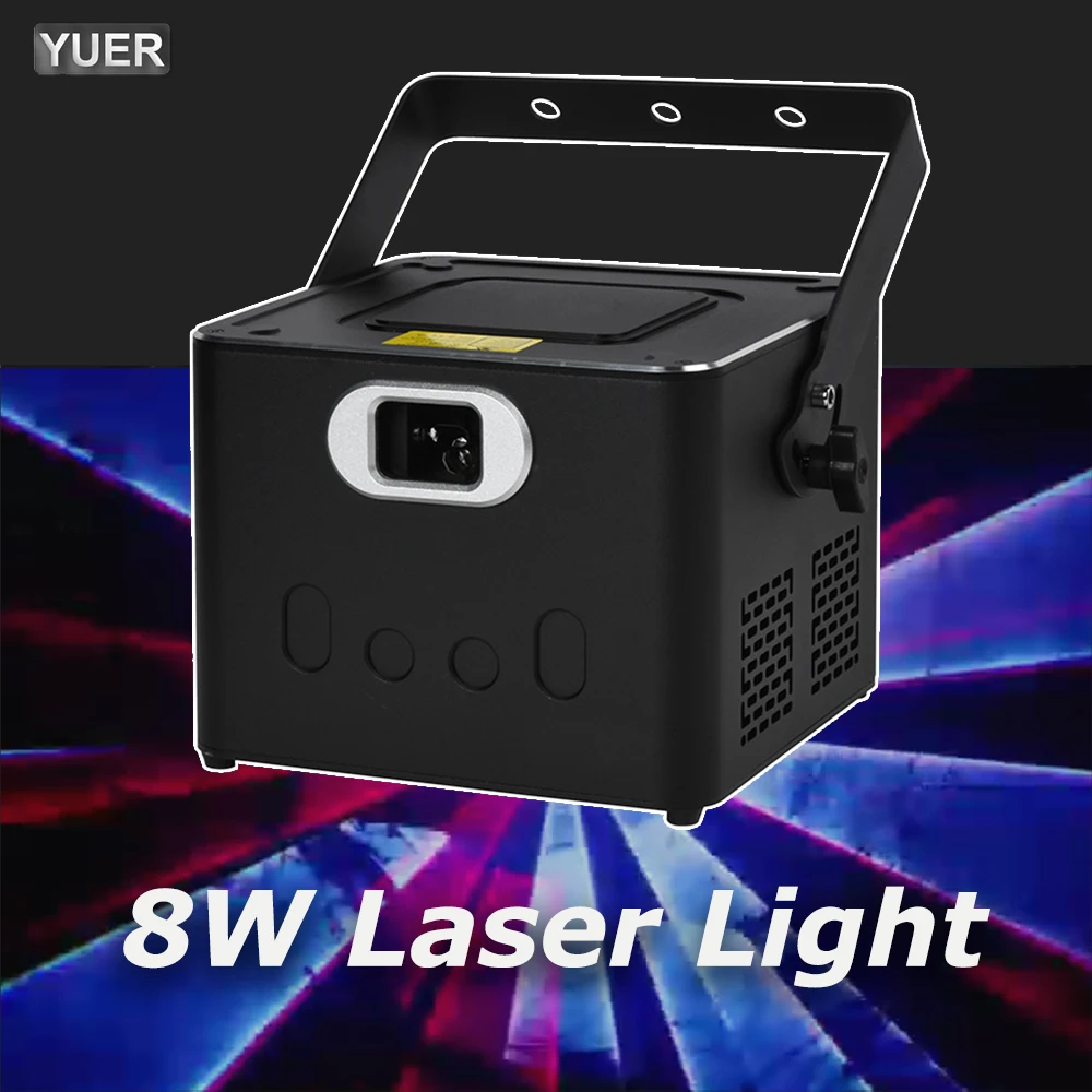 Yuer New Stage Animation Scanner Dj Laser Light Ilda Dmx Animation Laser Light 8W Rgb Laser Light Beam Disco Per Party Show