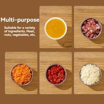 Electric Mini Garlic Chopper USB Meat Grinder - Sturdy and Durable Kitchen Tool for Crushing Garlic, Ginger, and Vegetables 2