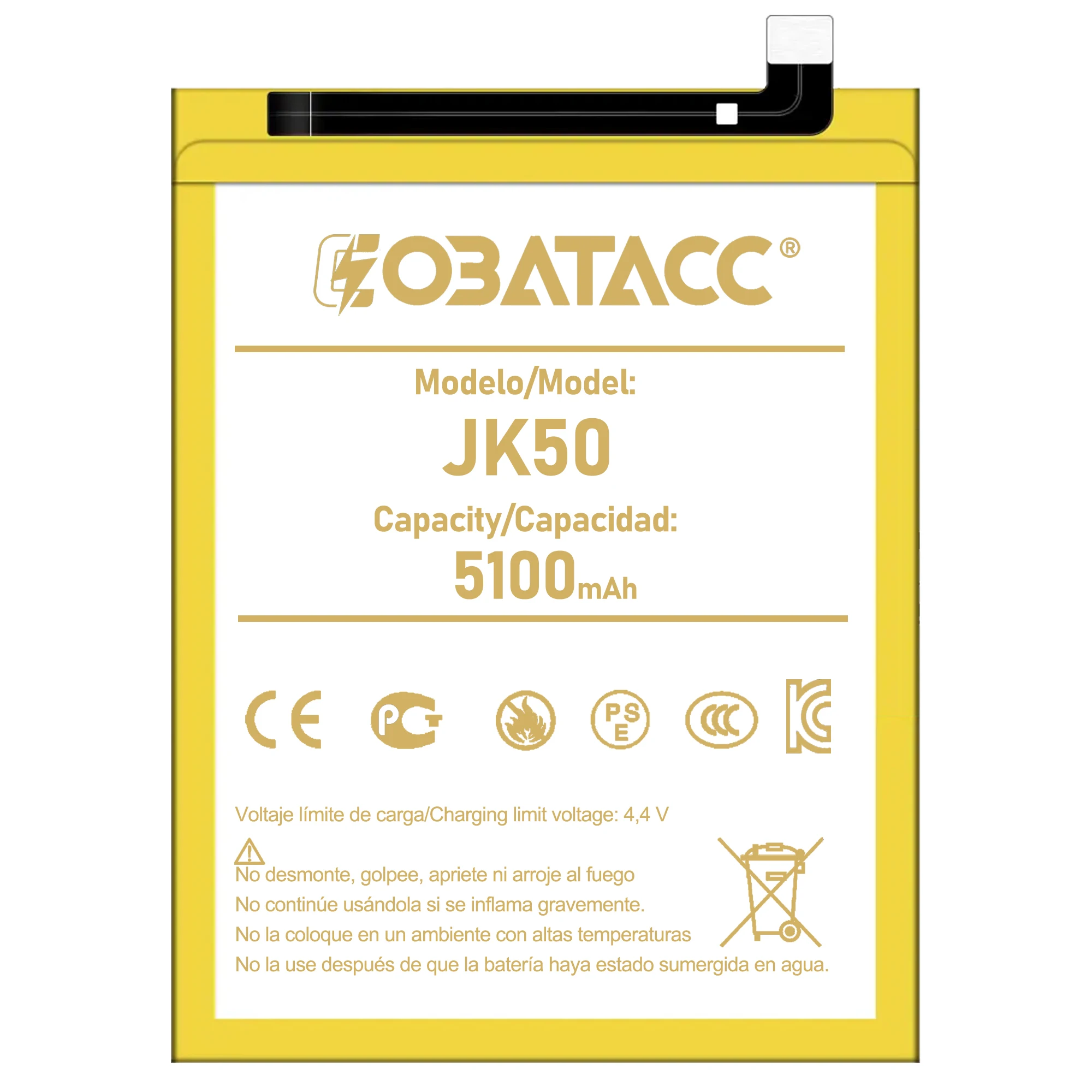 High-Capacity EOBATACC Battery with Free Tools - 6000mAh, 100% New