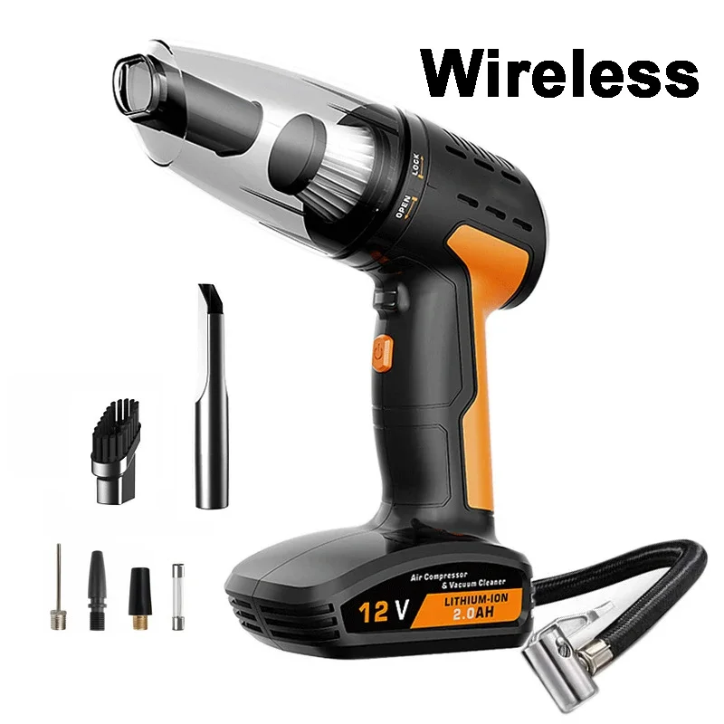 120W Portable Tire Inflator Pump 150PSI Handheld Wireless Car Vacuum Cleaner 4 in 1 Cordless Car Air Compressor Tire Air Pump air pump electric tire inflator air compressor pump air compressor tire inflator inflatable pump