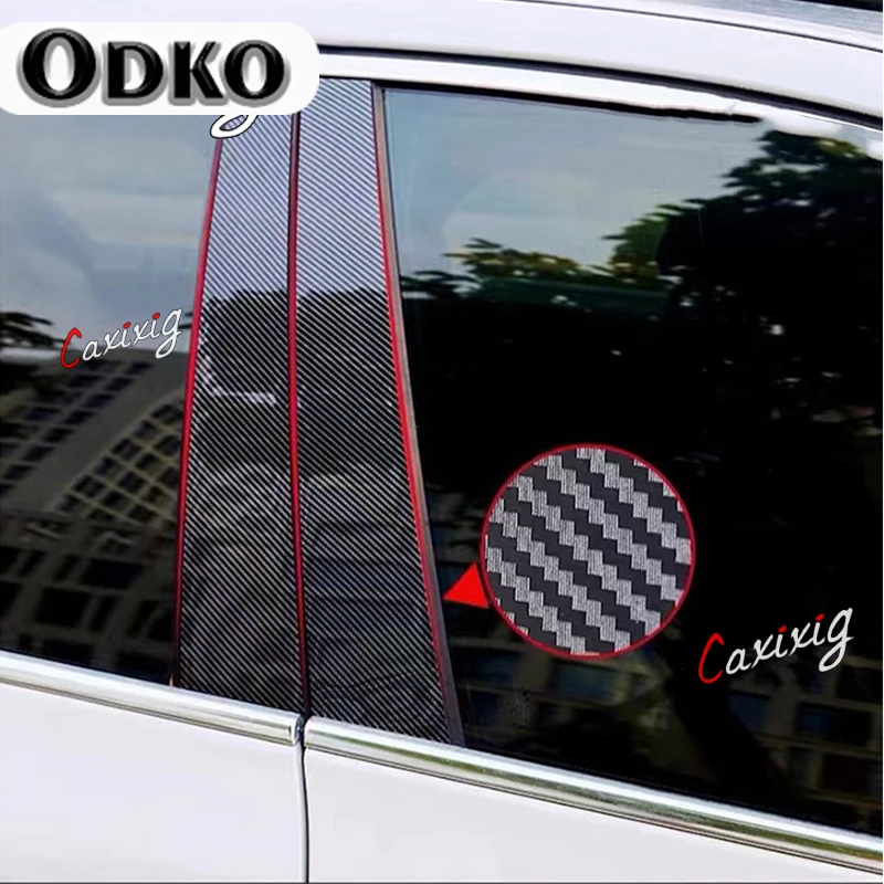 6PCS Polierte Säule Beiträge Fit Für VW T-Cross T kreuz 2019-2021 Fenster Trim Abdeckung BC spalte Aufkleber – Detail 2