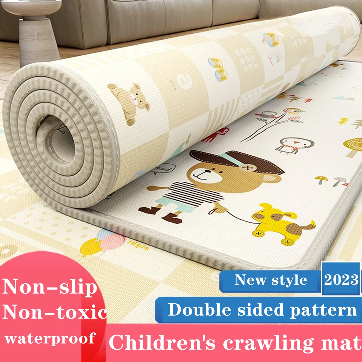 2023 1Cm Thick EPE Baby Play Mat for Children Rug Playmat Developing Mat Baby Room Crawling Pad Folding Mat Baby Carpet Mat Rugs chinese light luxury thick carpet for living room rug children bed room fluffy floor carpets window bedside home decor rugs mat