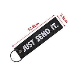 JUST SEND IT Stylish Keychain and Luggage Tag for Men - Fashionable Car Accessories Gift (Black)