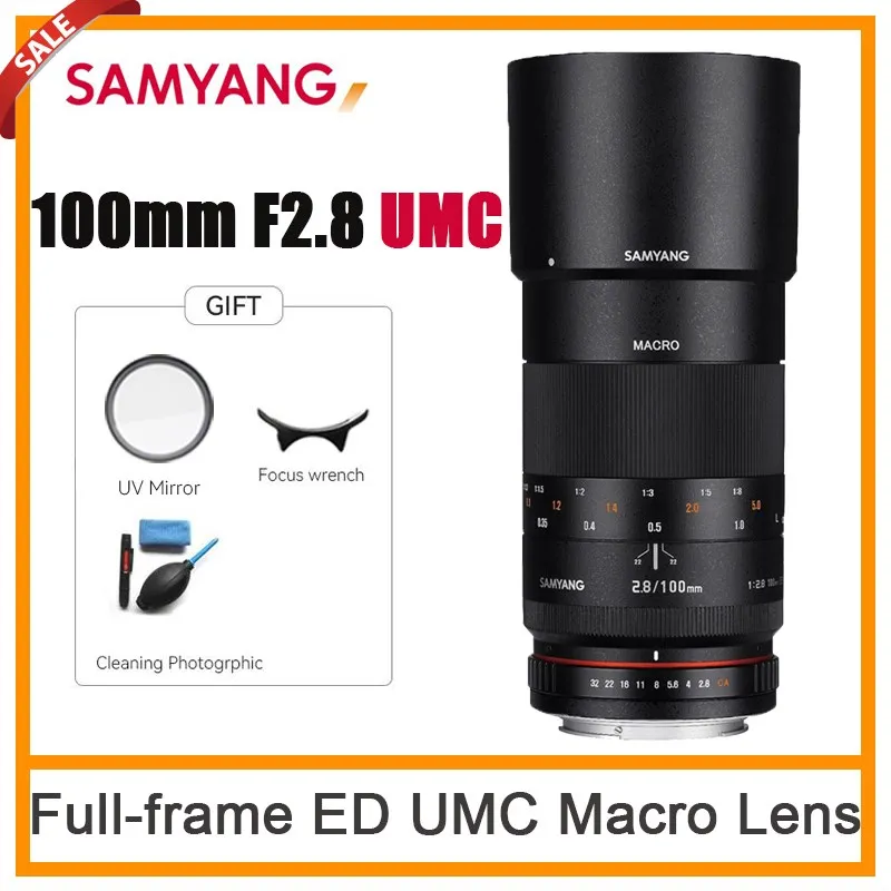 Samyang 100Mm F2.8 Ed Umc Macro Teleobiettivo Full Frame Per Sony A/E Canon Nikon M4/3 Pentax K Mount Camera