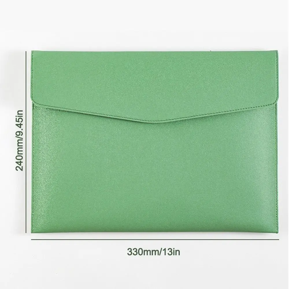 Stationery Dustproof Leather Leather Document Pouch Large Capacity A4 Leather File Folder File Organizer Pouch for W