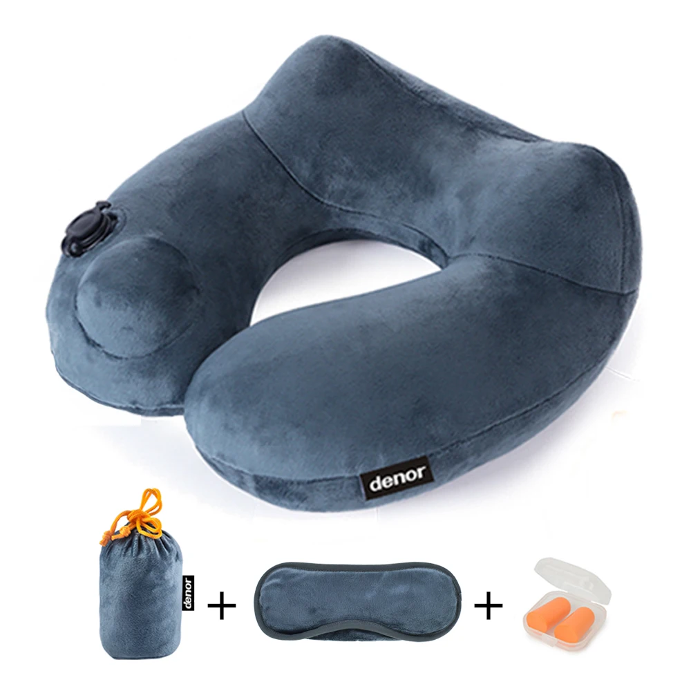 Iniso Alohada De Viaje Con Capucha, Alohada Para Cuello, Soporte